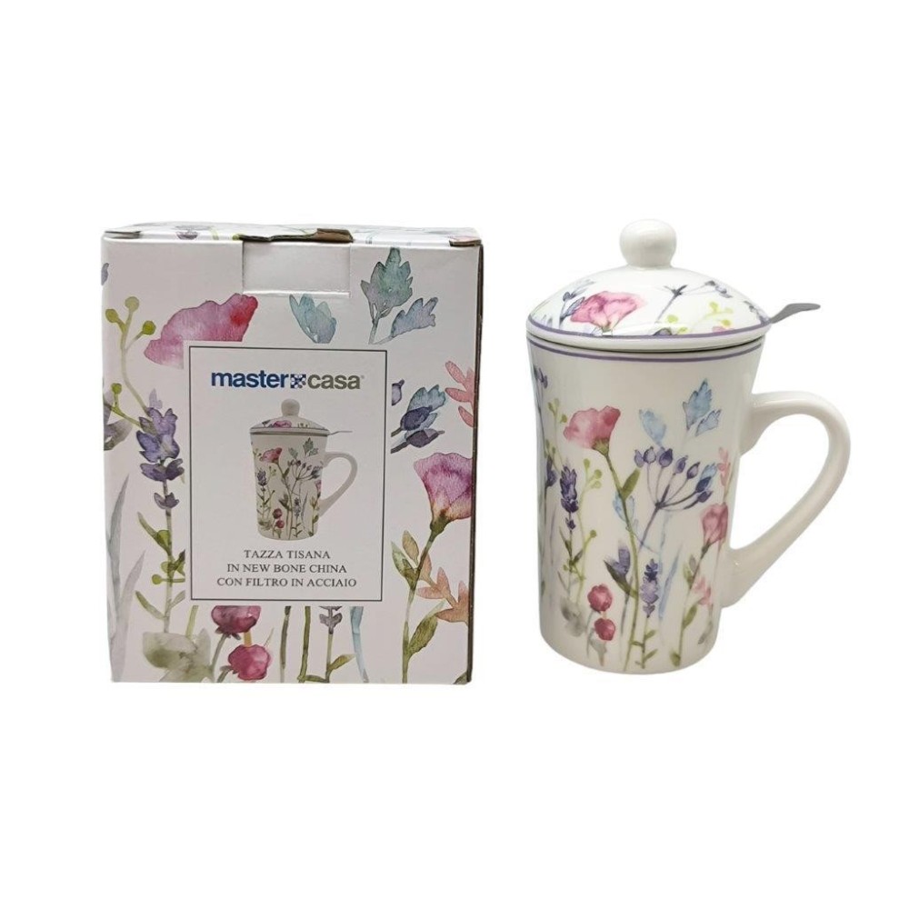 TAZZA TISANA FIORI CFILTRO